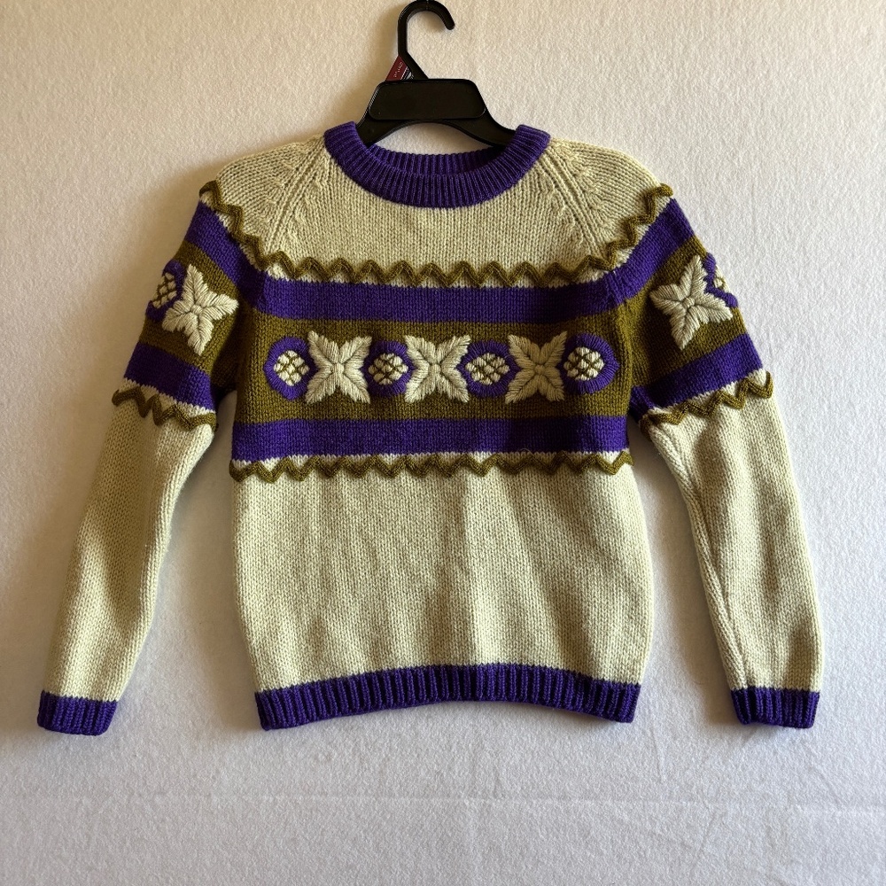 Vintage Tami 100% Wool Long Sleeve Knit Pullover Sweater Size 38